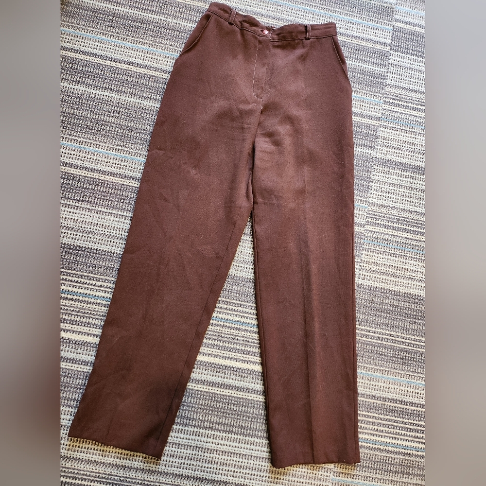 Vintage 90s Brown Tapered High Waist Trousers
